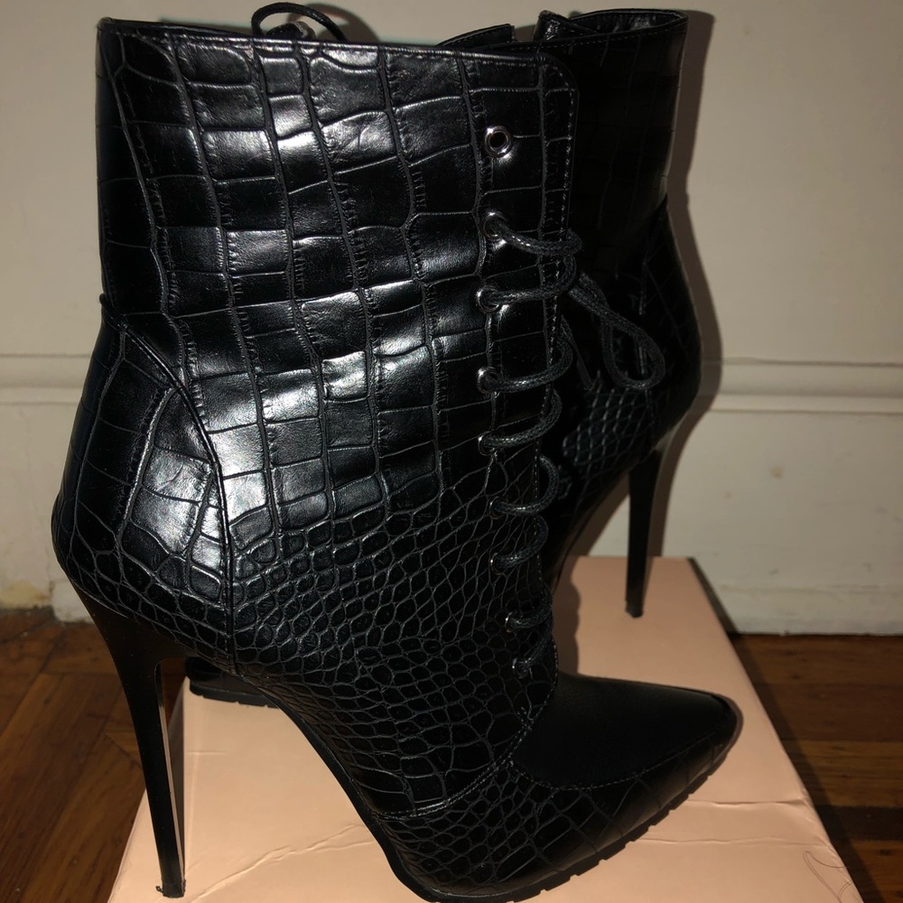 Black ankle boots